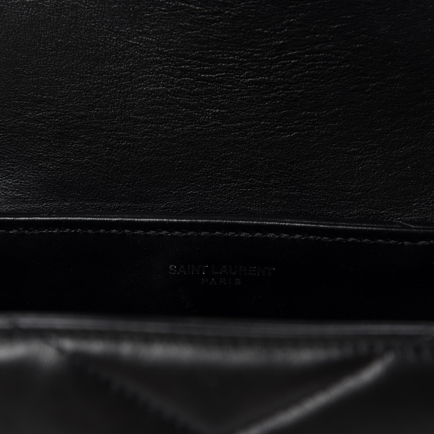 Saint Laurent Calfskin Y Quilted Monogram Toy Loulou Crossbody Bag Black 9 of 12