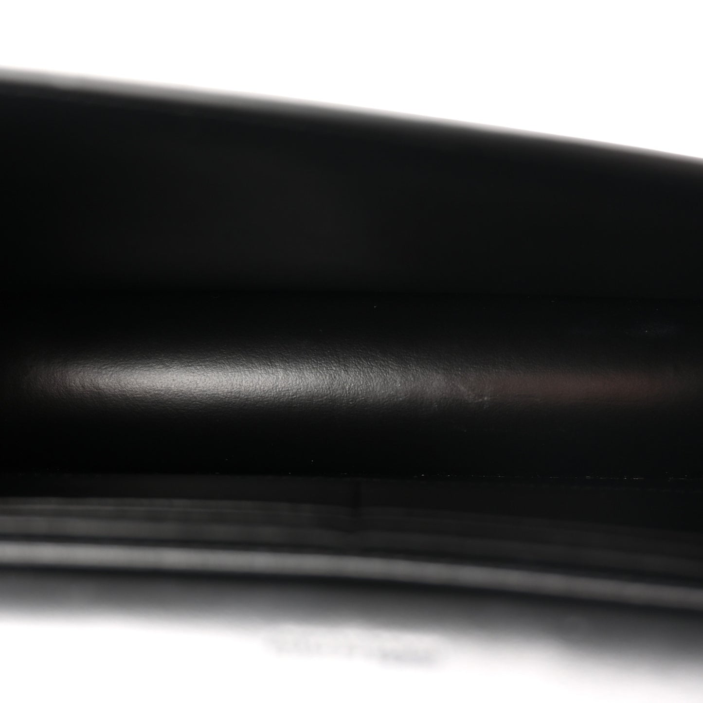 Shiny Calfskin Triomphe Margo Wallet on Chain Black