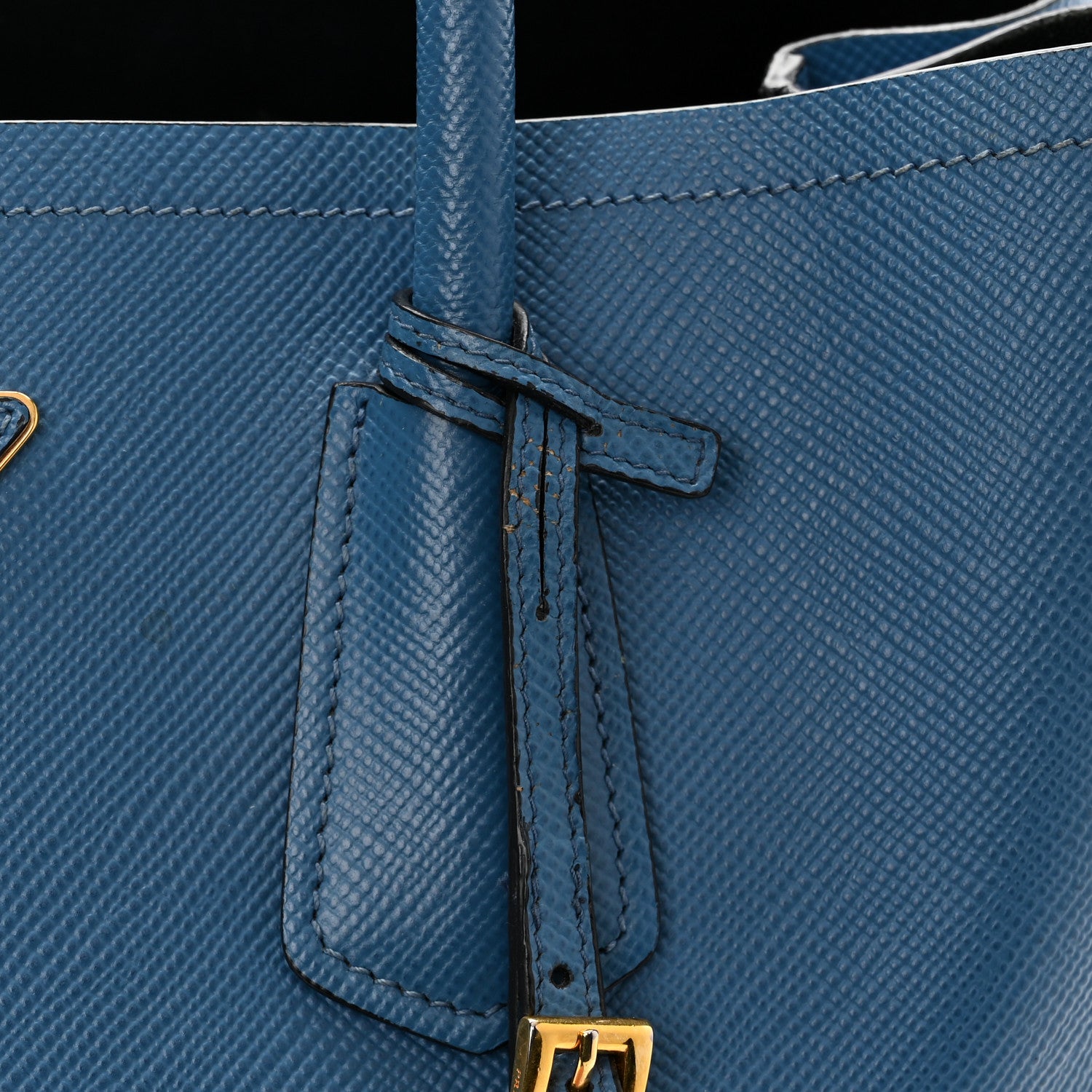 Prada Saffiano Cuir Medium Double Bag Cobalto 17 of 17