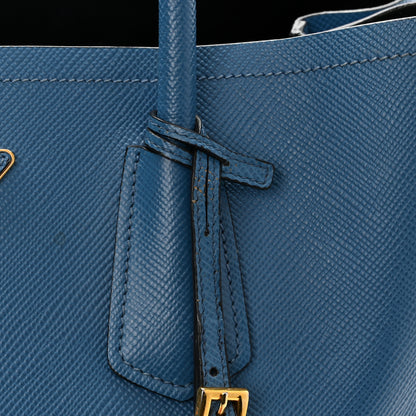 Prada Saffiano Cuir Medium Double Bag Cobalto 17 of 17
