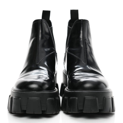 Prada Spazzolato Rois Monolith Chelsea 55mm Ankle Boots 36.5 Black 2 of 8