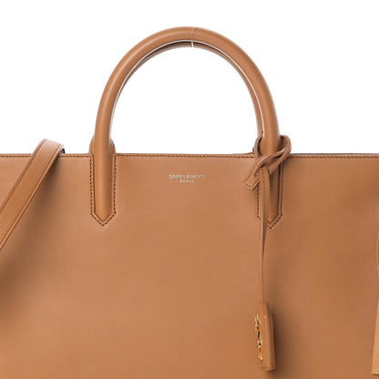 Saint Laurent Calfskin Small Rive Gauche Fringe Tote Tan 6 of 7