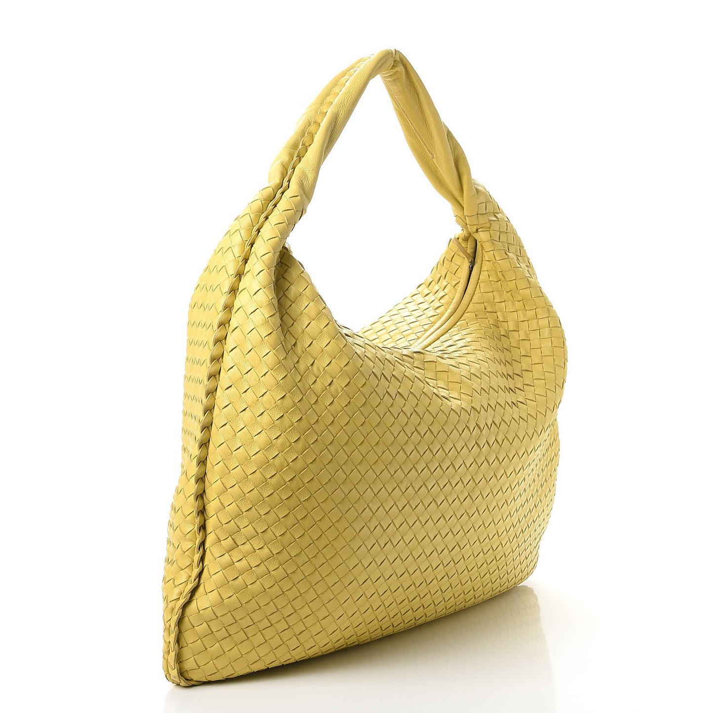 Nappa Intrecciato Maxi Veneta Hobo Yellow