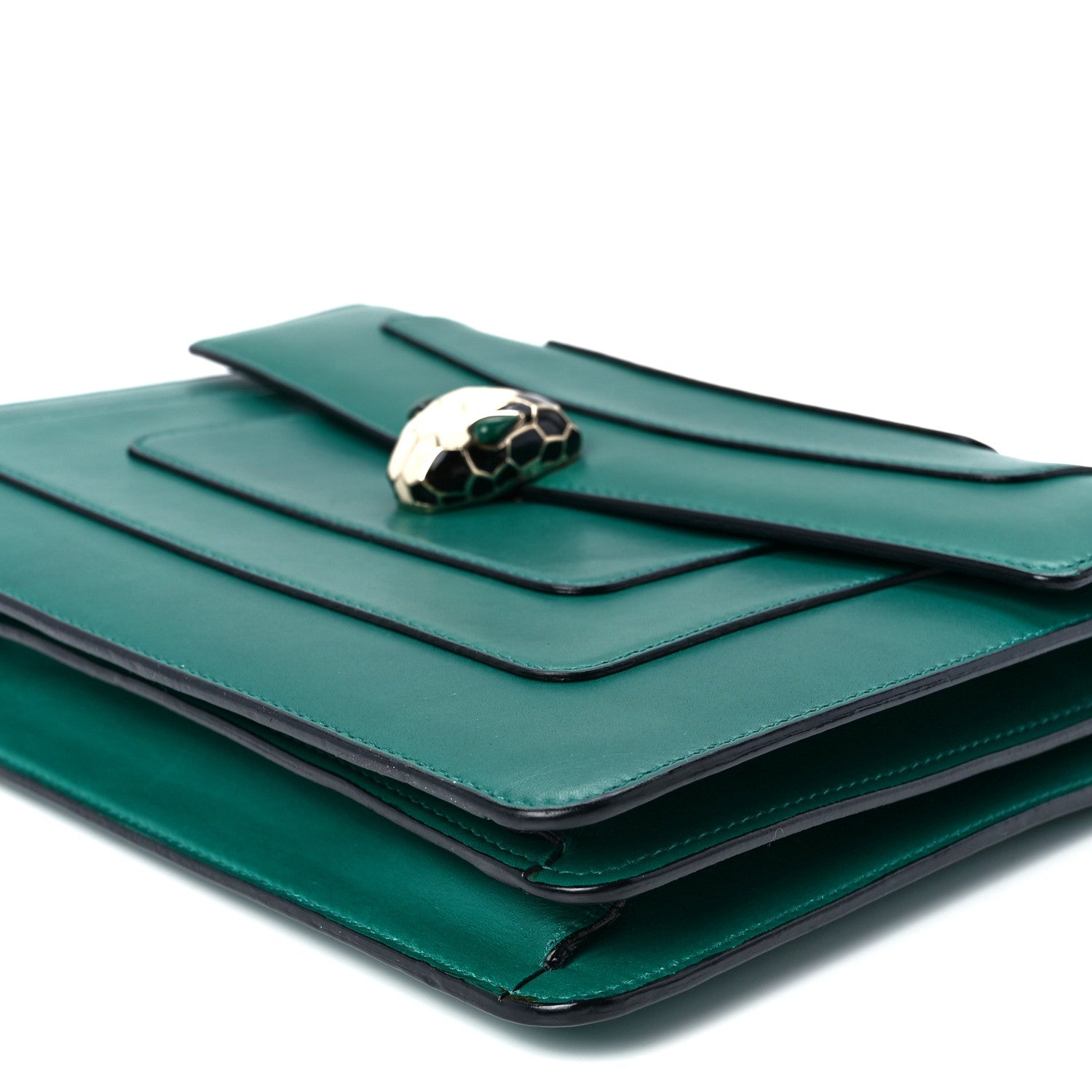 Bulgari Calfskin Serpenti Forever Shoulder Bag Emerald Green 13 of 13