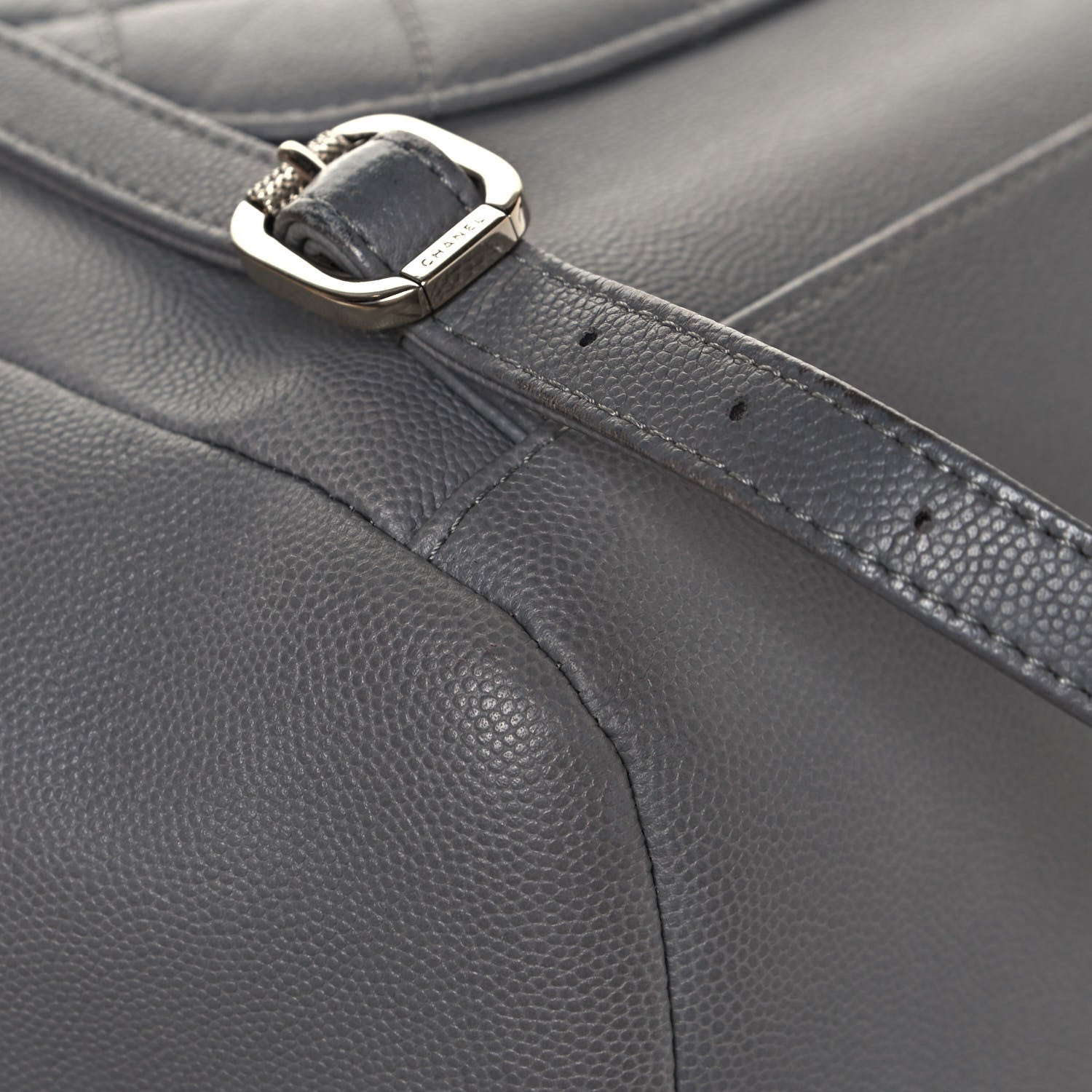 Chanel Caviar Quilted Business Affinity Backpack Grey 10 of 12