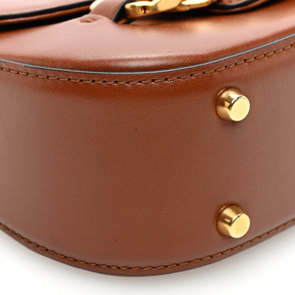 Valentino Garavani Calfskin Small Vlogo Chain Shoulder Bag Saddle Brown 8 of 9