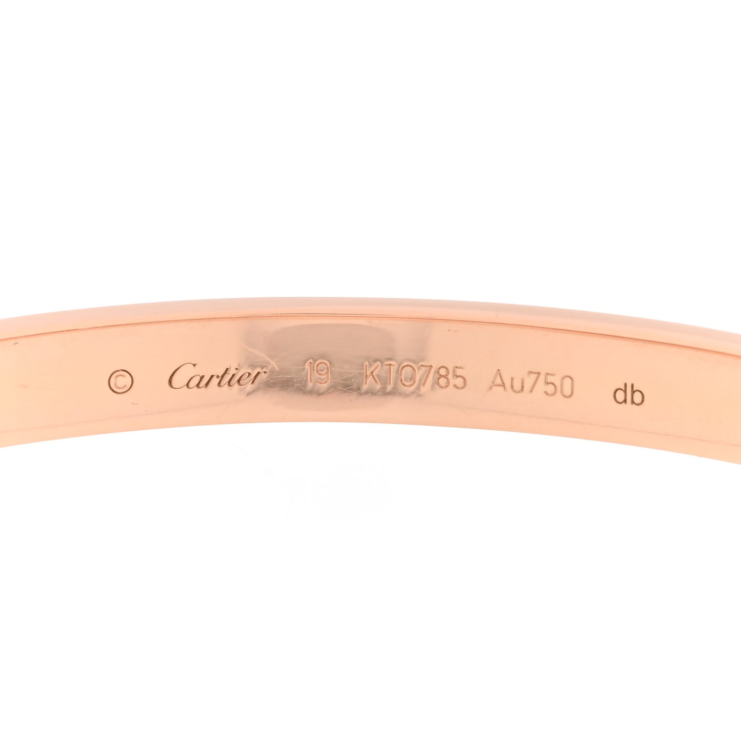 18K Pink Gold LOVE Bracelet 19