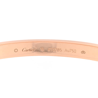 Cartier 18K Pink Gold LOVE Bracelet 19 3 of 7