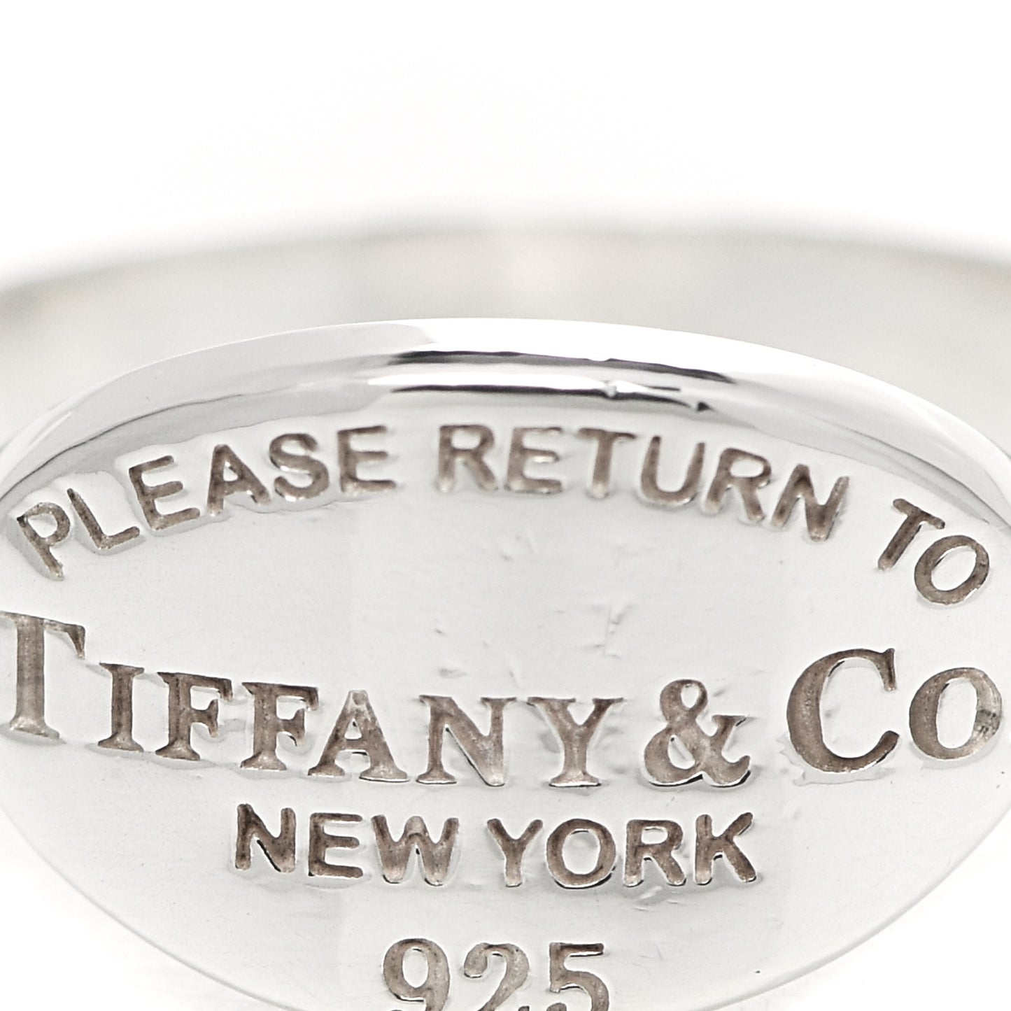 Sterling Silver Return to Tiffany Oval Ring 53 6.5