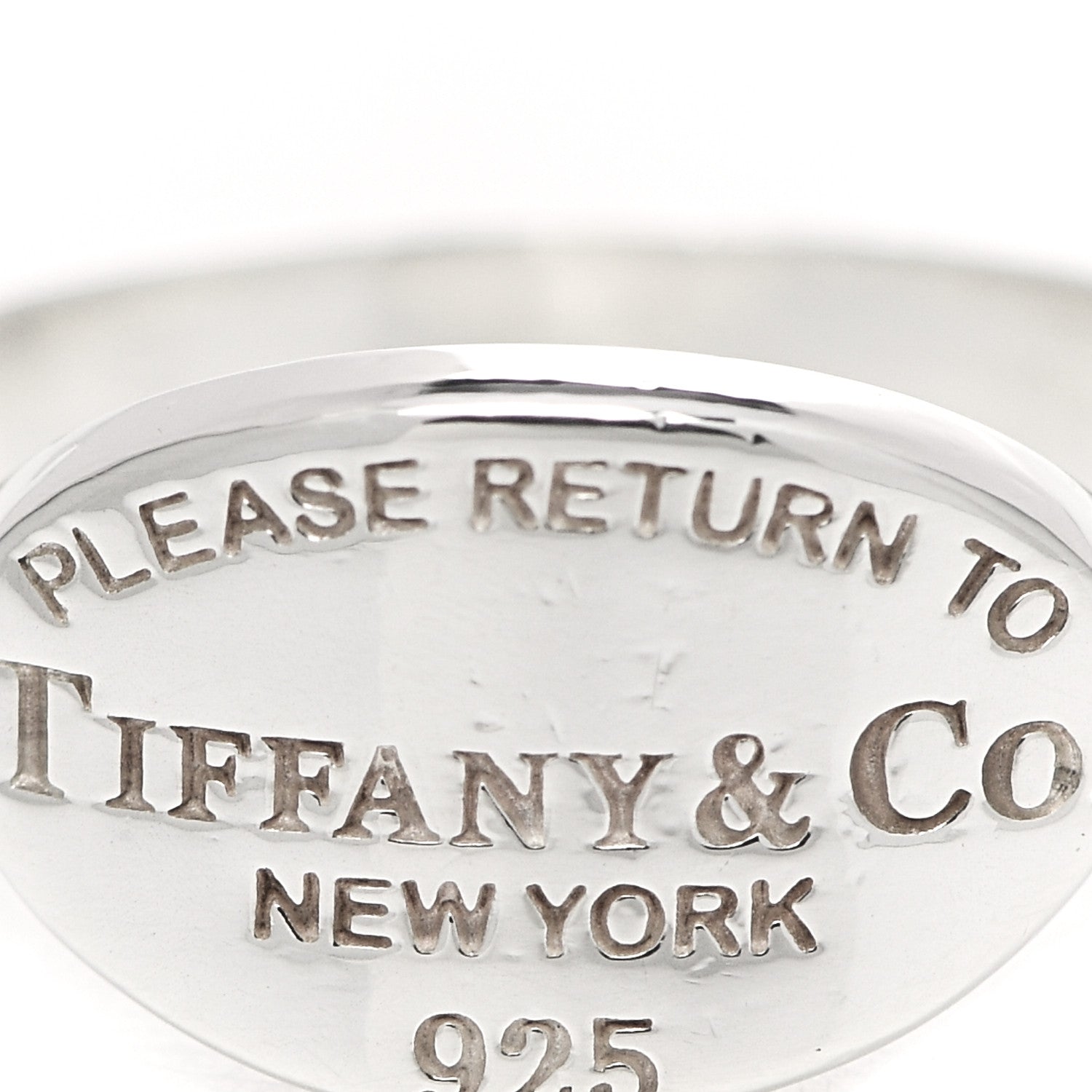 Tiffany Sterling Silver Return to Tiffany Oval Ring 53 6.5 5 of 5