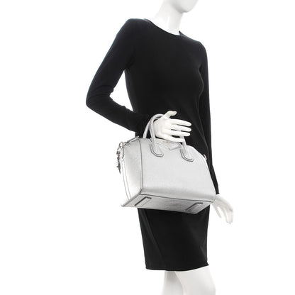Givenchy Metallic Sugar Goatskin Small Antigona Silver 3 of 8