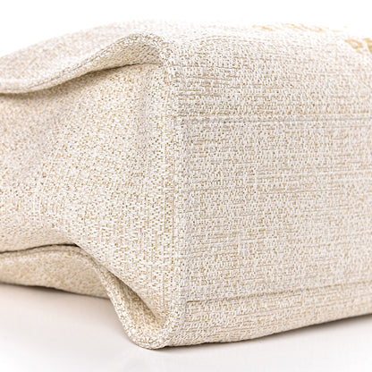 Chanel Canvas Large Deauville Tote Ivory 12 of 14