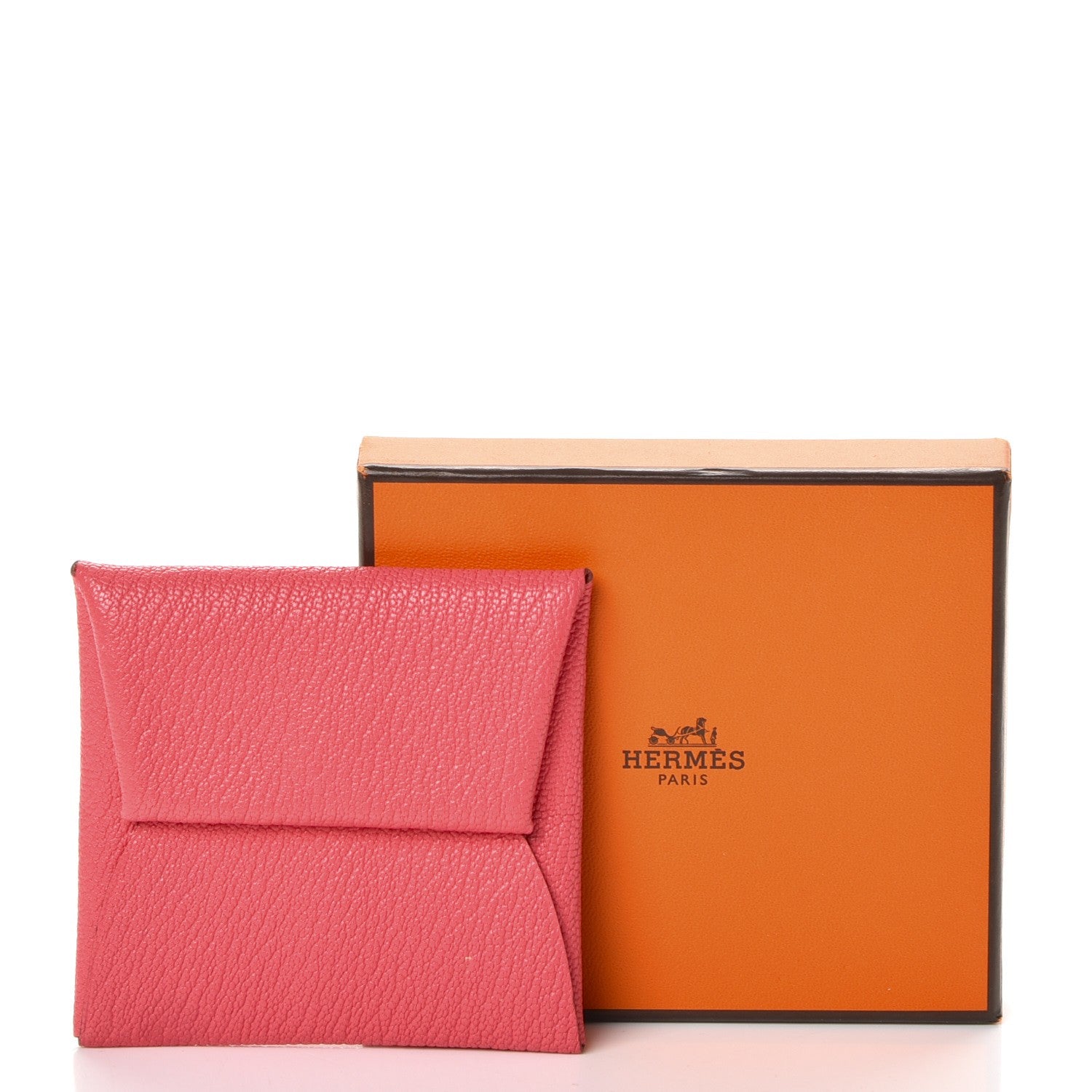 Hermes Chevre Mysore Bastia Coin Purse Rose Lipstick 8 of 8