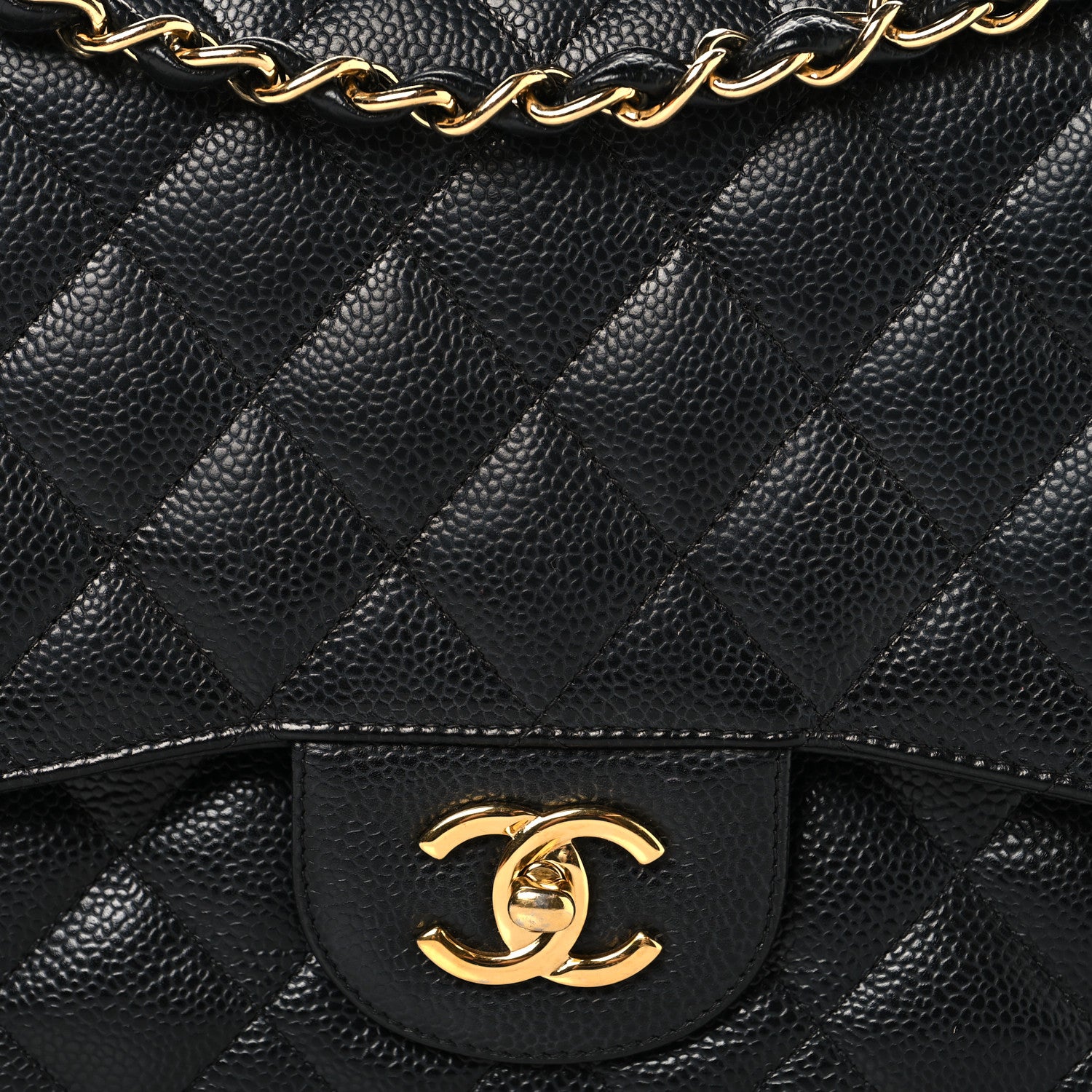 Chanel Caviar Quilted Jumbo Double Flap Black 8 of 10