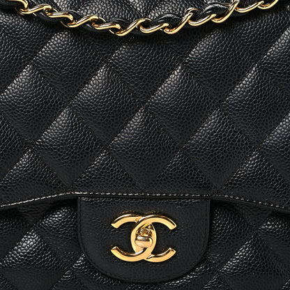 Chanel Caviar Quilted Jumbo Double Flap Black 8 of 10