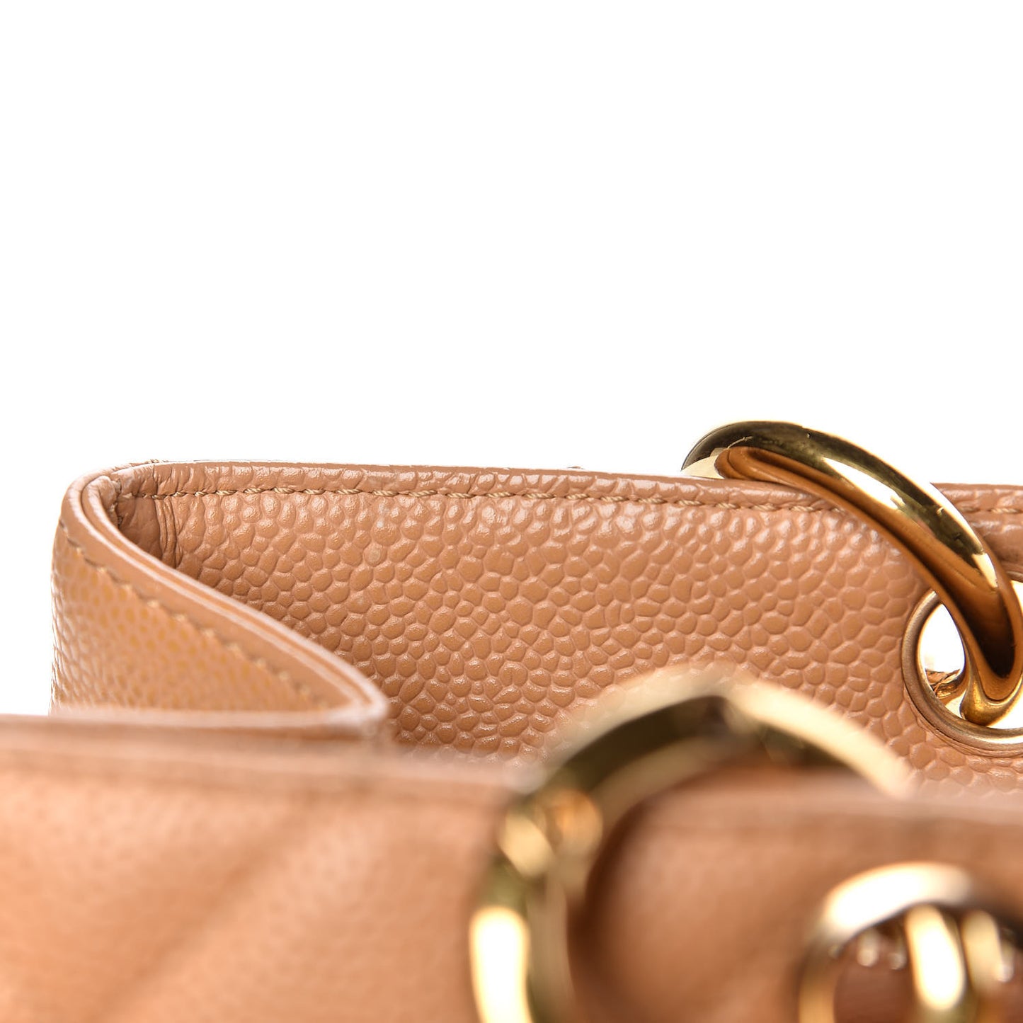 Caviar Quilted Grand Shopping Tote GST Beige