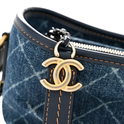 Chanel Denim Calfskin Medium Gabrielle Hobo Blue 12 of 13