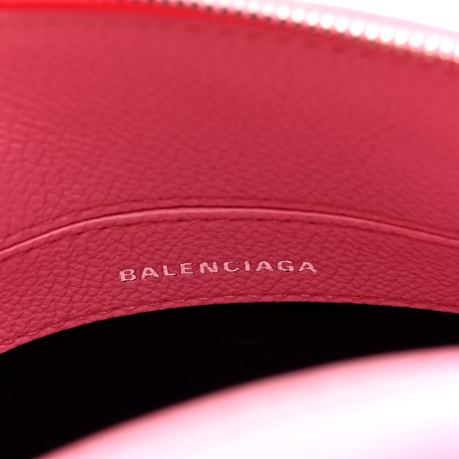 Balenciaga Signature Grained Calfskin Logo XXS Ville Top Handle Bag Rose Bubblegum Black 6 of 9
