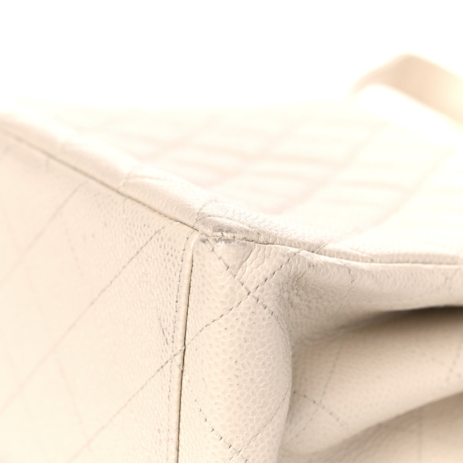 Chanel Caviar Quilted Shoulder Bag White 12 of 15