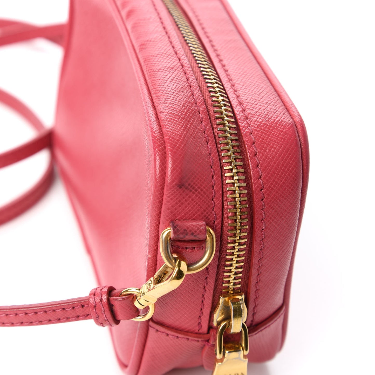 Saffiano Mini Camera Crossbody Bag Peonia