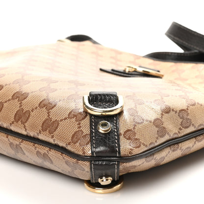 Gucci Crystal Monogram Abbey Messenger Bag Beige Dark Brown 10 of 10