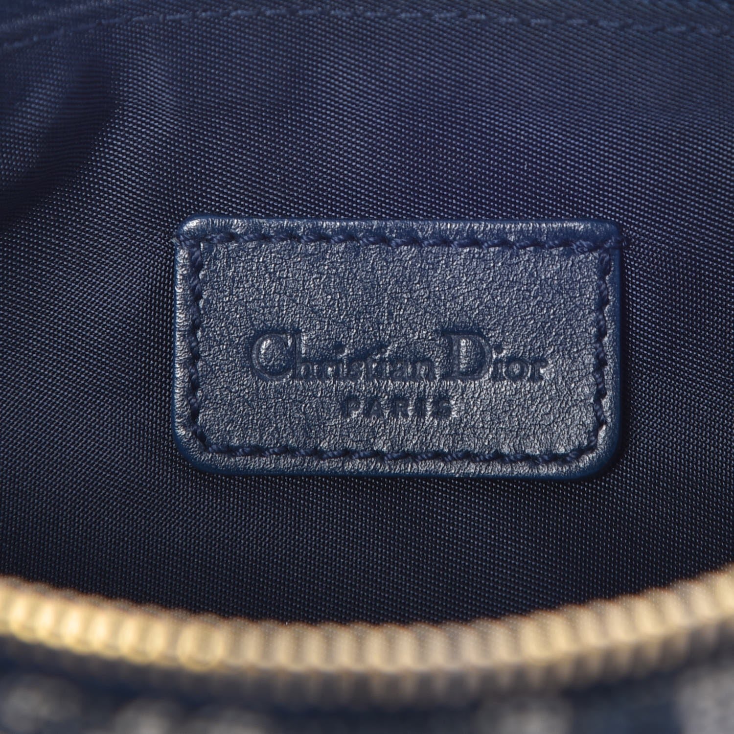 Christian Dior Monogram Mini Saddle Pochette Navy 7 of 8