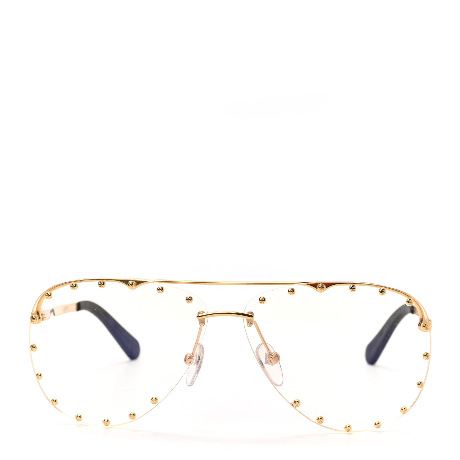 Louis Vuitton Metal The Party Aviator Sunglasses Z0997W Gold 2 of 6