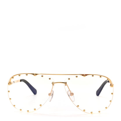 Louis Vuitton Metal The Party Aviator Sunglasses Z0997W Gold 2 of 6