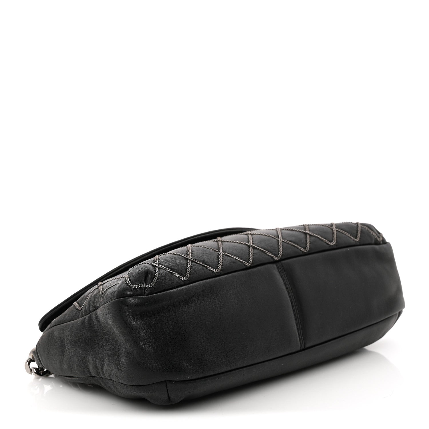 Chanel Lambskin Chain Stitch Clutch Black 4 of 12