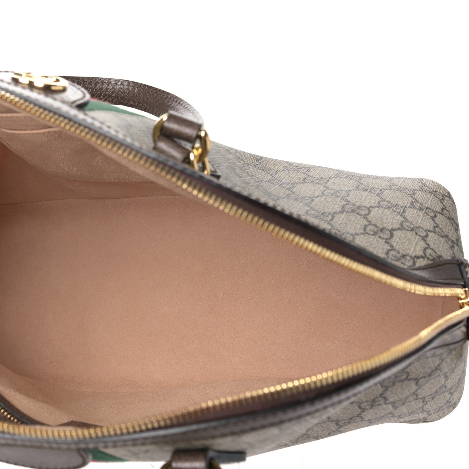 Gucci GG Supreme Monogram Web Medium Ophidia Top Handle Dome Bag Brown 5 of 10