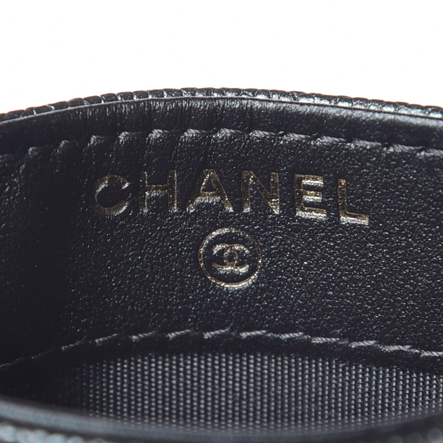 Chanel Iridescent Caviar Quilted Card Holder Black 7 of 9