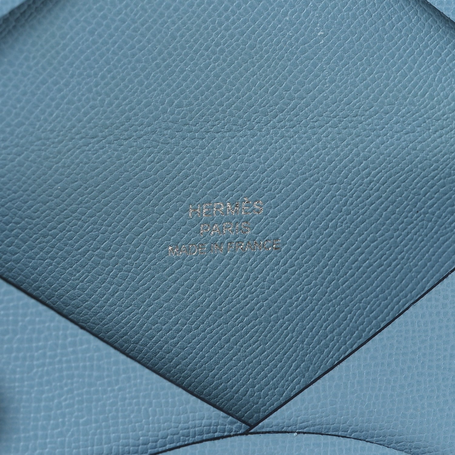 Hermes Epsom Calvi Card Case Celeste 6 of 7