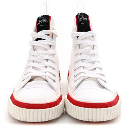 Christian Louboutin Olona Canvas Womens Pedro Flat Sneakers 38 White 3 of 8