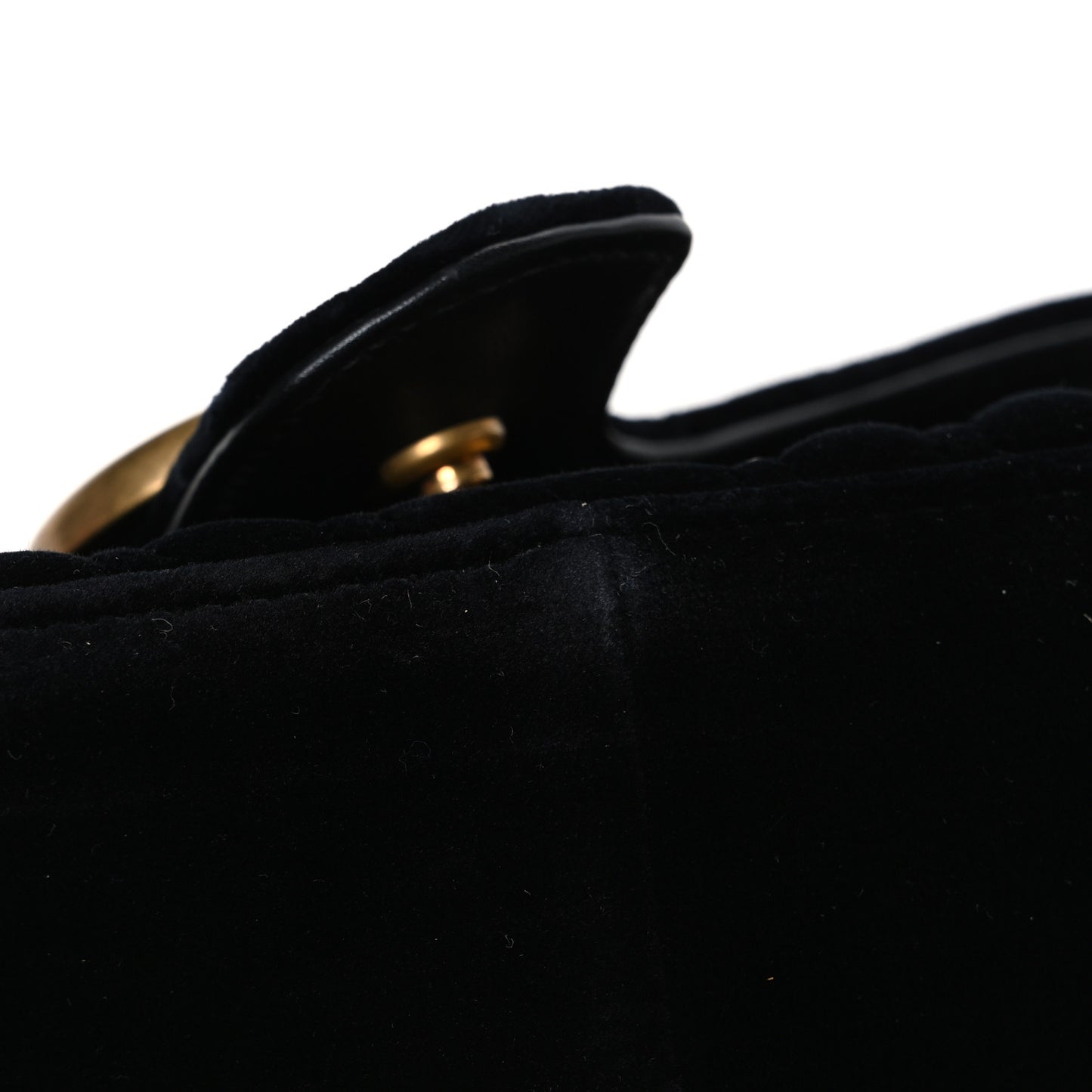 Velvet Matelasse Mini GG Marmont Shoulder Bag Black 75/30 Black
