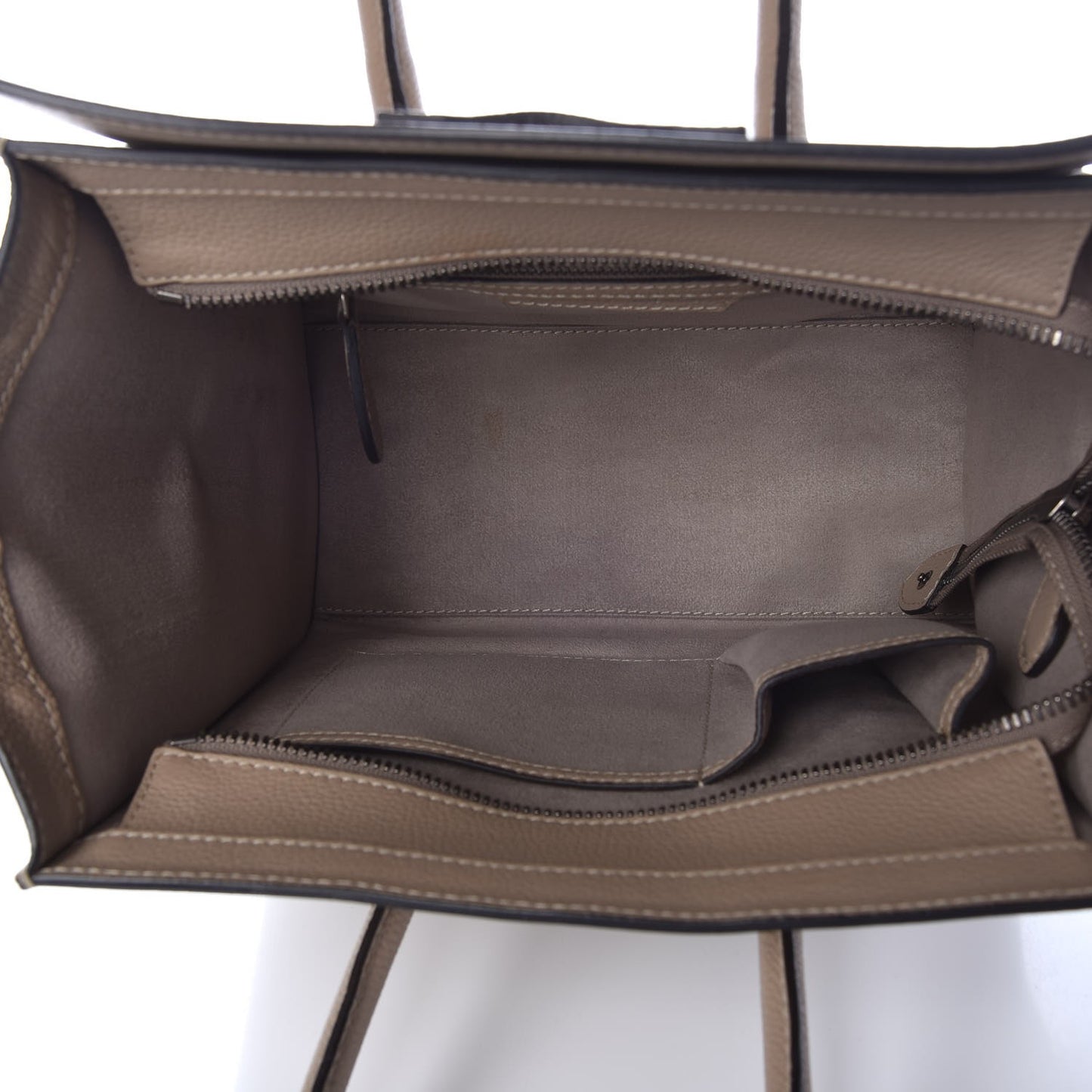 Drummed Calfskin Micro Luggage Dune