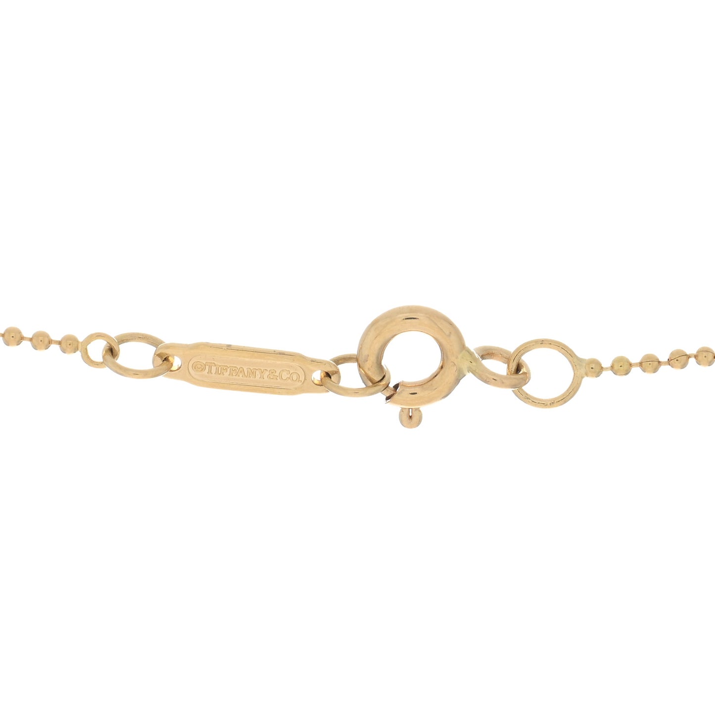 18K Yellow Gold Chalcedony Paloma Picasso Dot Charm Pendant Necklace