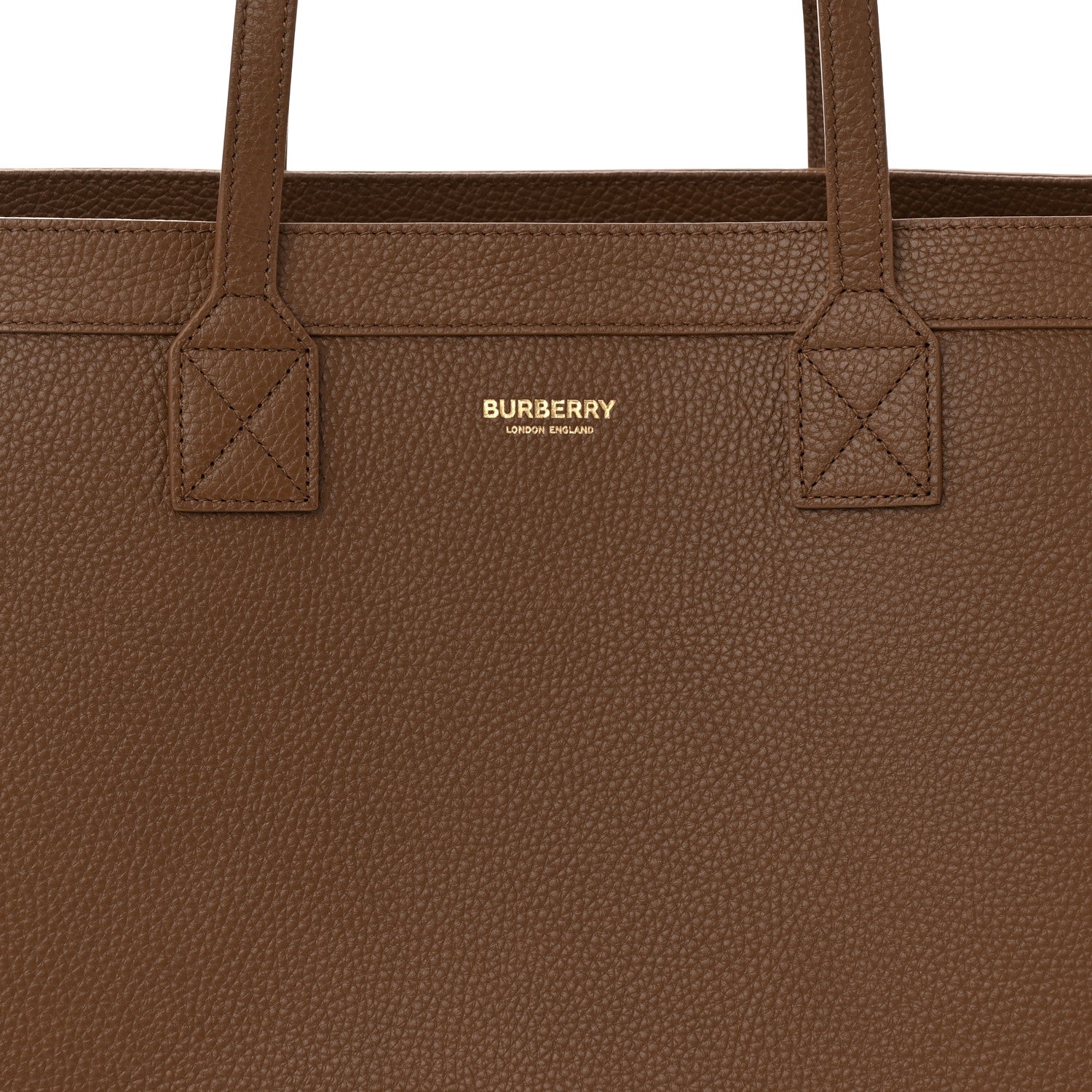 Burberry Grainy Calfskin Medium London Tote Bag Earth 9 of 11