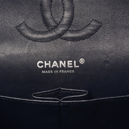 Chanel Lambskin Quilted Medium Double Flap Dark Blue 7 of 11
