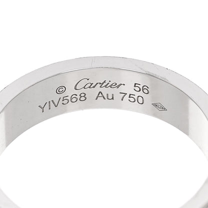 Cartier 18K White Gold Diamond 5mm LOVE Paved Ring 56 7.75 4 of 4