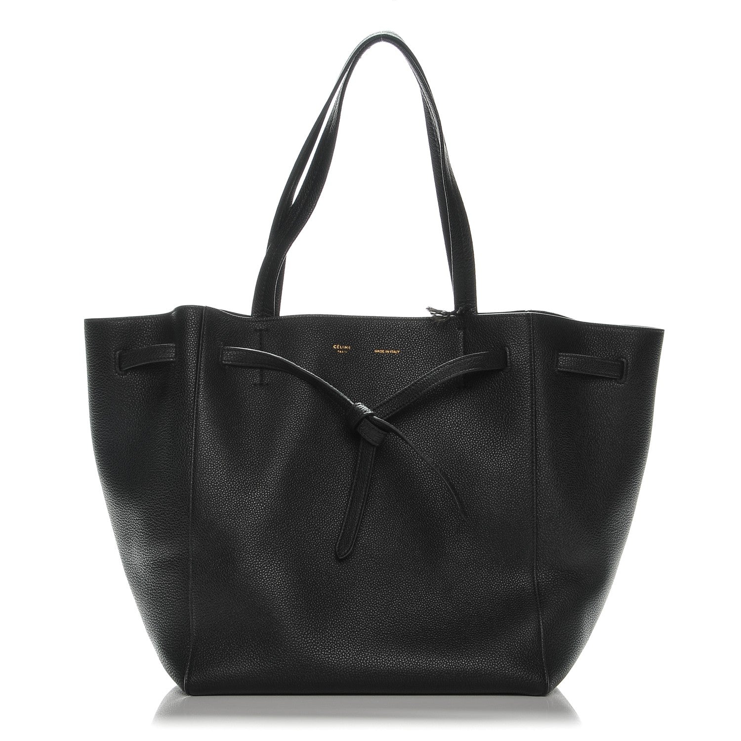Celine Soft Grained Calfskin Small Belt Cabas Phantom Black 1 of 7