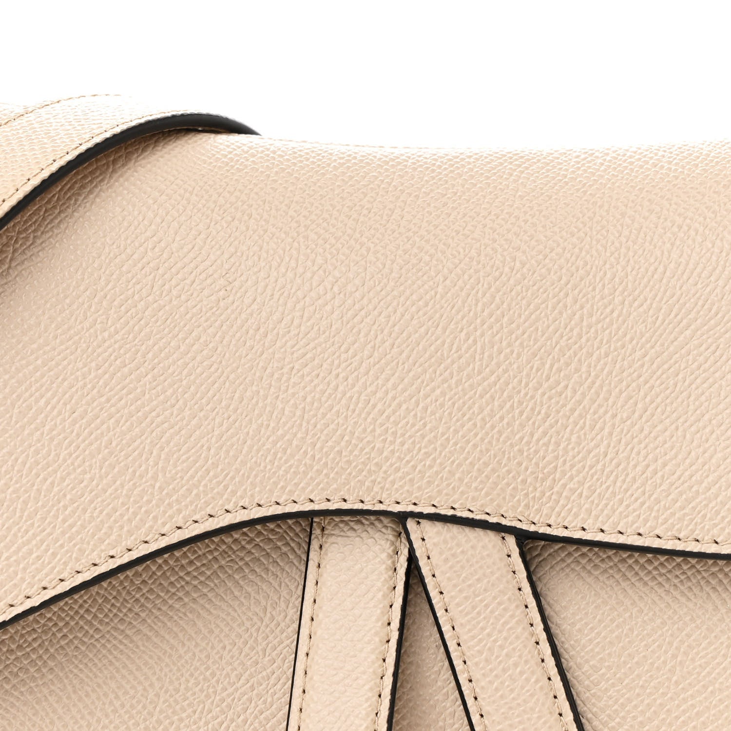 Christian Dior Grained Calfskin Saddle Bag With Strap Caramel Beige 8 of 12