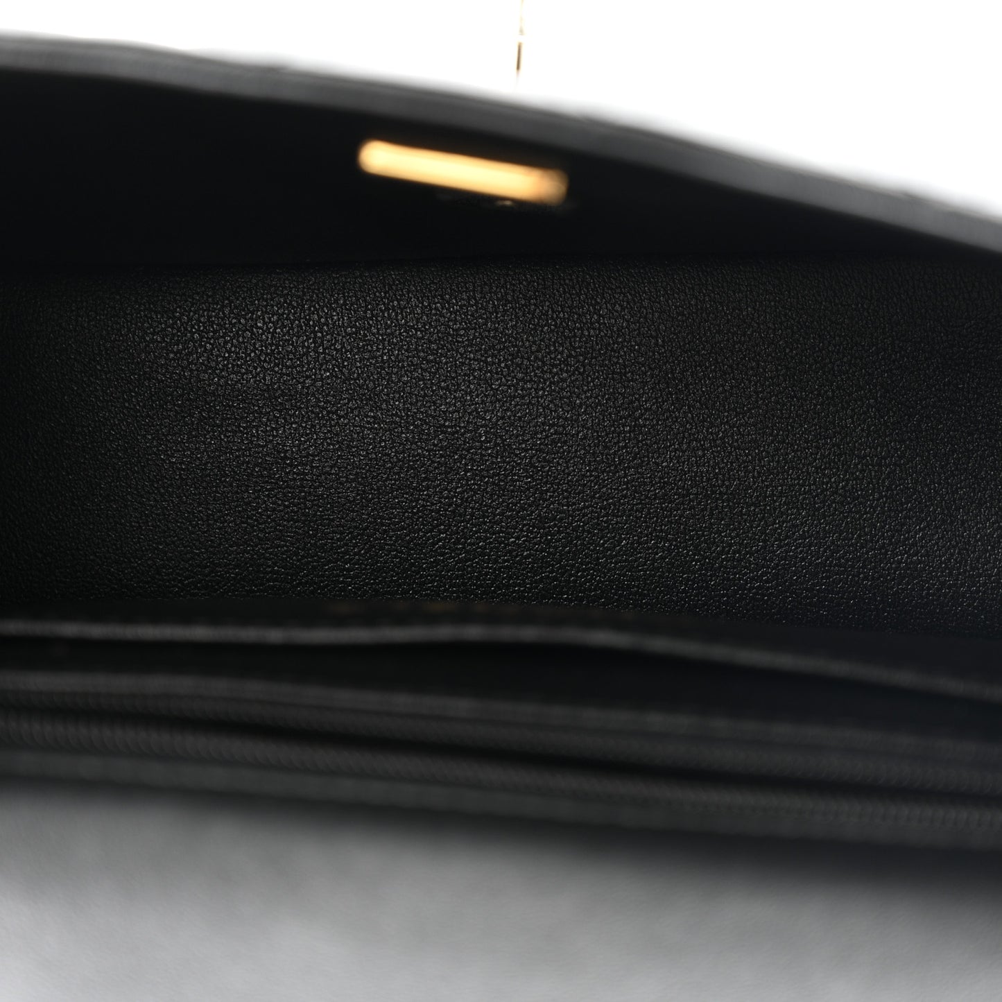 Lambskin Quilted Mini Rectangular Flap Black