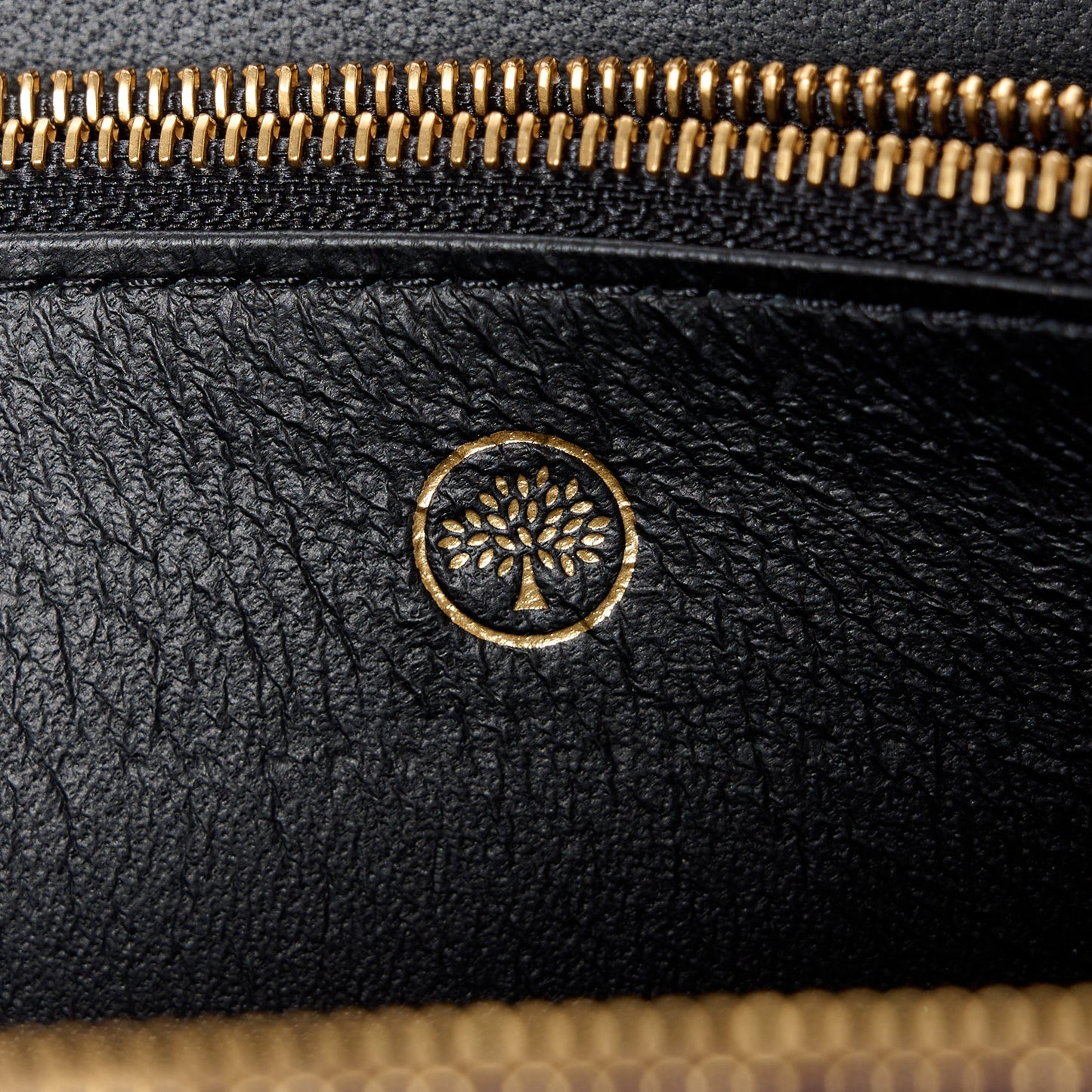 Small Classic Grain Zip Around Long Wallet Amethyst