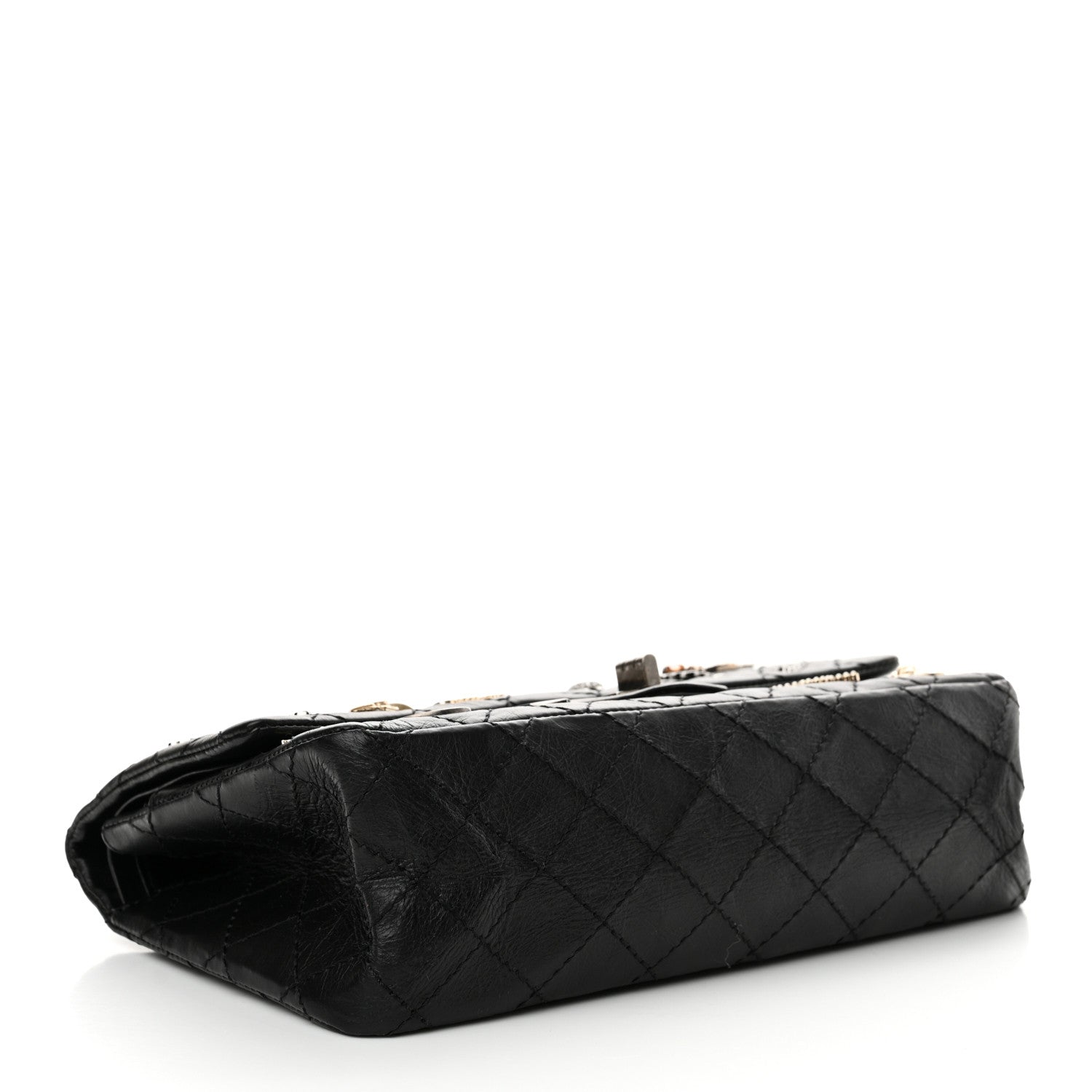 Chanel Aged Calfskin Lucky Charms 2.55 Reissue 225 Flap Black 4 of 13