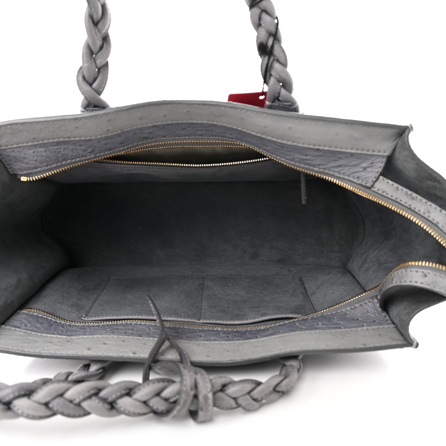 Valentino Garavani Ostrich To Be Cool Tote Grigio Perla 5 of 16