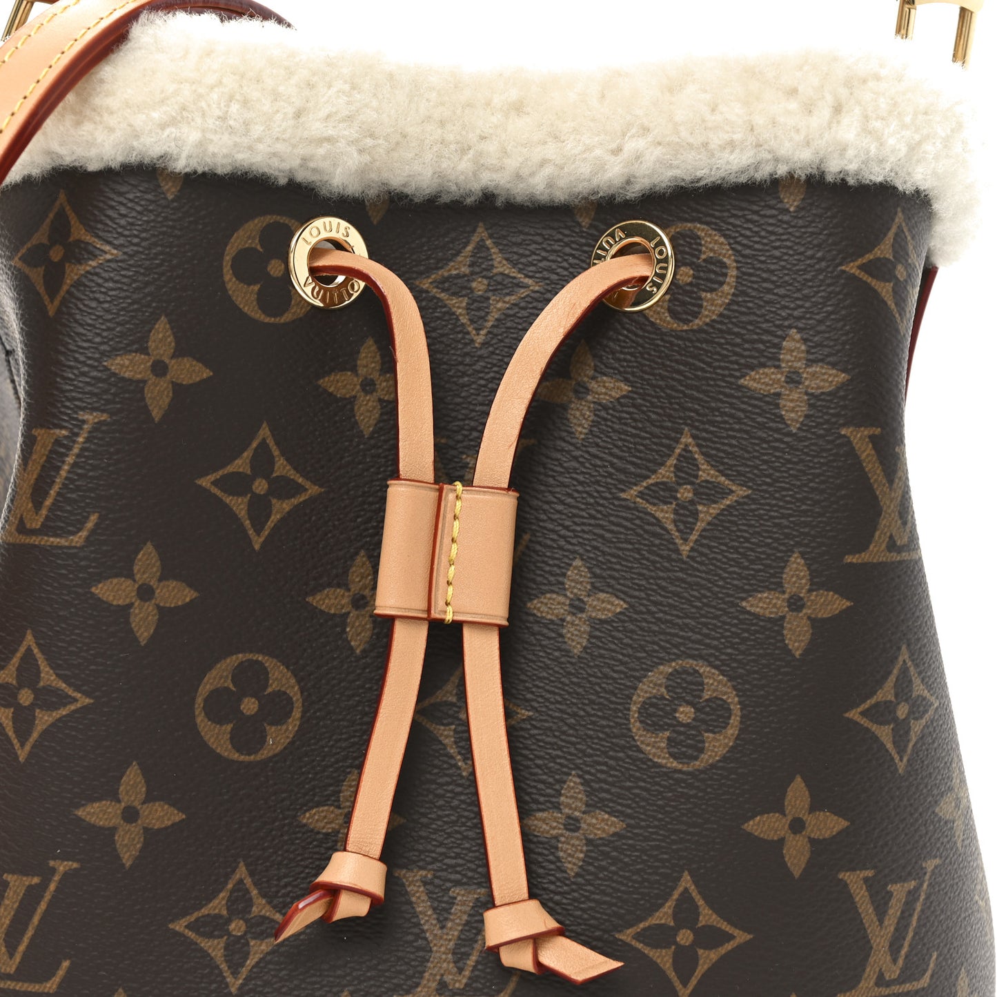 Monogram Shearling Cozygram Neonoe BB