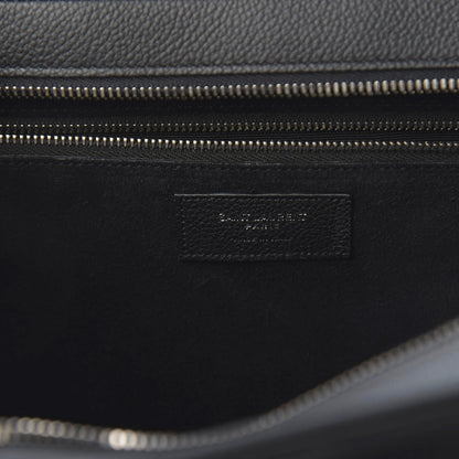 Saint Laurent Calfskin Medium Rive Gauche Cabas Navy Blue 8 of 9