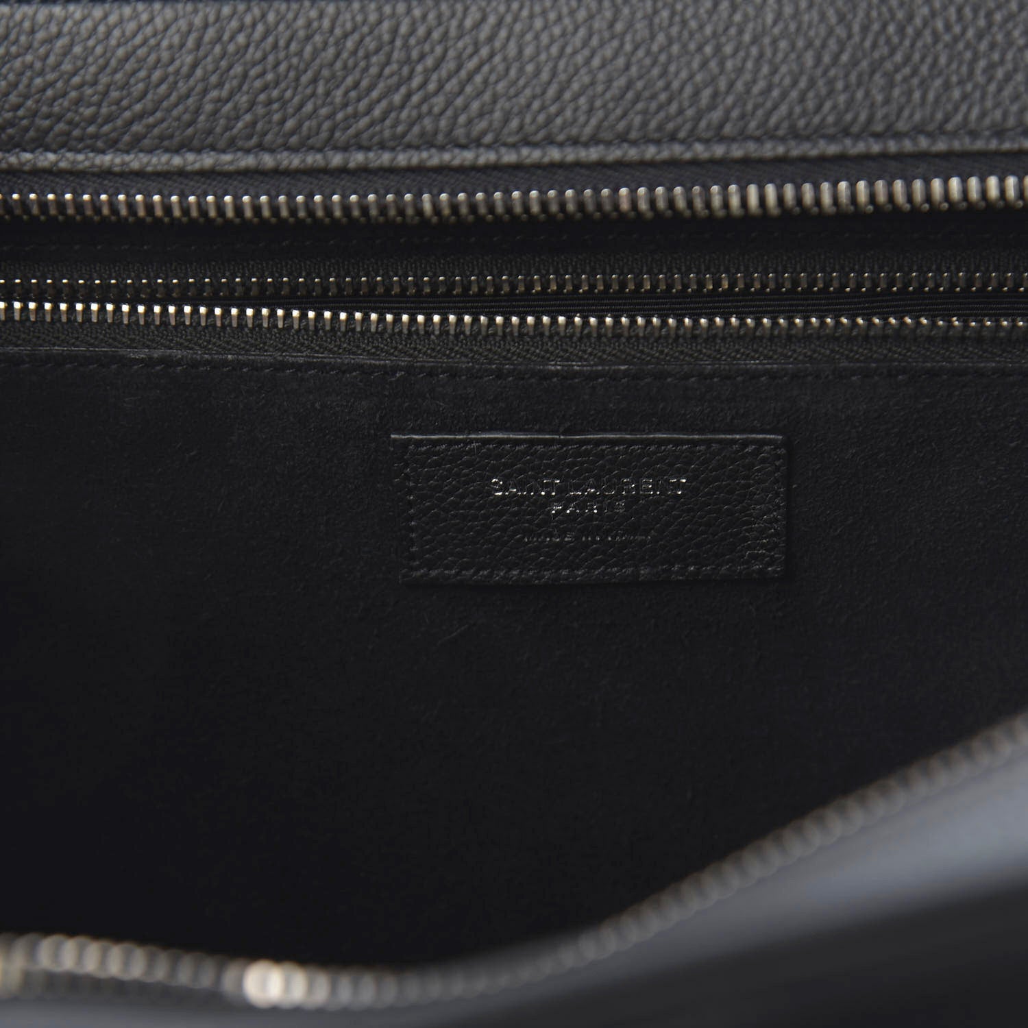 Saint Laurent Calfskin Medium Rive Gauche Cabas Navy Blue 8 of 9