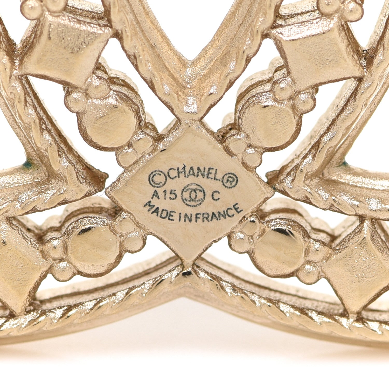 Chanel Metal CC Brooch Gold 4 of 5