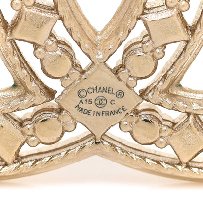 Chanel Metal CC Brooch Gold 4 of 5